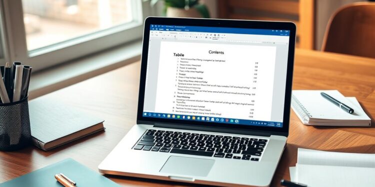 jak zrobić spis treści w wordzie