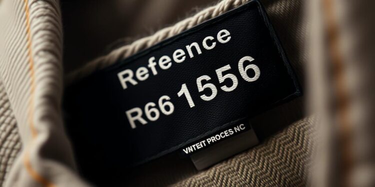 gdzie jest numer referencyjny na metce